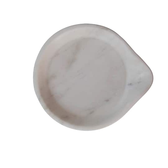 Hello Honey® 4.75" White Marble Spoon Rest